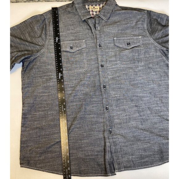 Woolrich Atlas Shirt XXL Black Gray Short Sleeve Button Up Casual - Picture 4 of 7